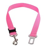 Chien ceinture de s�curit� de voiture ceinture de s�curit� ceinture de s�curit� r�glable chien rose