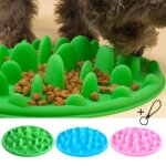 Chien chat chiot gamelle bol voyage antidérapant anti glouton lente alimentation - vert Chien chat chiot gamelle bol voyage antidérapant anti glouton lente alimentation - vert