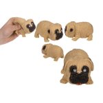 Chien extensible � malaxer anti - stress 9cm sable beige ivoire cr�me �cru naturel taupe