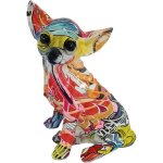 Chien figurines home decor animal statue creative color� moderne chien sculpture graffiti chihuahua statue ...