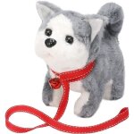 Jouet interactif - chien - peluche lectronique - marche - aboie - remue la queue