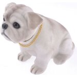 Chien décoratif - bulldog - gris - 14x105x7 cm - intérieur - mixte Chien décoratif - bulldog - gris - 14x105x7 cm - intérieur - mixte