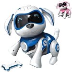 Chien robot - rock chien - jouet interactif - batterie rechargeable - couleur bleu
