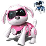 Chien robot rock chien jouet interactifavec emotions et mouvementabois et jeux avec son osbatterie rechargeabl ...