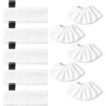 10 chiffons lavables en microfibre (5 bonnettes + 5 chiffons) convient pour karcher nettoyeur vapeur ...