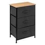 Chiffonnier 3 tiroirs tissa gris fonc 5five