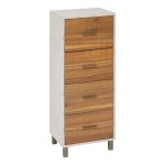 Chiffonnier 4 tiroirs c�me effet travertin 5five