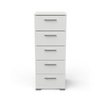 Calicosy - chiffonnier 5 tiroirs h1018 cm - izzy - blanc