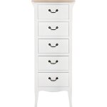 Chiffonnier chrysa blanc 5 tiroirs - atmosphera createur dinterieur