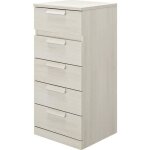 Chiffonnier 5 tiroirs - naturel l:48 h:102 p:45 - d�cor blanchi - cyrus -