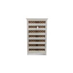 Chiffonnier 7 tiroirs bois cerus blanc 64x32. 5x112. 5cm - blanc - dcoration dautrefois