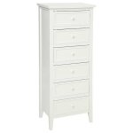 Chiffonnier charme blanc 6 tiroirs - atmosphera createur dinterieur