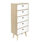 Chiffonnier enfant star 91cm blanc & beige Chiffonnier enfant star 91cm blanc & beige