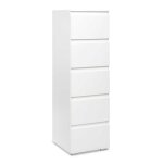 Chiffonnier - image - 5 tiroirs - blanc Chiffonnier - image - 5 tiroirs - blanc