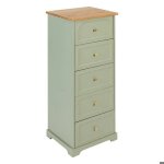 Chiffonnier mohea vert cladon 5 tiroirs - atmosphera createur dinterieur