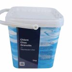 Chlore choc piscine - aqualux essentiel - sp�cial eaux vertes - granul�s - seau 5kg