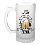 Chope de bi�re - ana�s - verre humoristique - 470 ml - cadeau f�te des m�res - anniversaire
