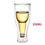 Chope � bi�re - fait � la main - verre � double paroi - 350ml - transparent - r�sistant au lave - vaisselle ...