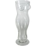 Chope de bire torse de femme en verre capacit : 500ml. 25 cm x 8 cm x 65 cm