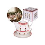 Christmas nutcracker service � th� : tasse en porcelaine 300ml avec th�i�re 450ml et soucoupe pour les ...