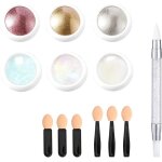 Chrome ongle powder - 6 couleurs nail miroir paillettes art kit poudre chrome deco ongle holographi poudre ...