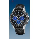 Montre - festina - f20561 / 6 - cuir bleu - cadran noir et bleu - Étanche 100m Montre - festina - f20561 / 6 - cuir bleu - cadran noir et bleu - Étanche 100m