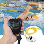 Chronomètre 1 / 100 seconde précision minuterie avec sifflet pour basketball football baseball sports ... Chronomètre 1 / 100 seconde précision minuterie avec sifflet pour basketball football baseball sports ...
