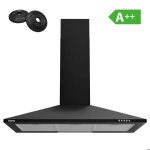 Ciarra hotte aspirante 90cm a + + 370 m� / h 3 vitesses 2pcs filtre actif recyclage ou evacuation filtrant ...