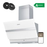 Ciarra hotte aspirante inclin�e 60 cm a + + + 650 m� / h wifi 4 vitesses tactile 58 db ? recyclage ou ...