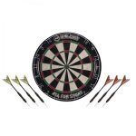 Cible de flchettes traditionnelle - de faugres - d45cm - noir - pour flchettes  pointe acier