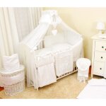 Ciel de lit bb en moustiquaire xxl grande taille c?urs blanc moustiquaire dcorative.