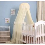 Ciel de lit bb avec support - marque - modle - jaune - voile de maille - protection contre les moustiques ...