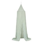 Ciel de lit lili en gaze de coton h 250cm vert - atmosphera cr�ateur dint�rieur