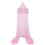 Atmosphera kids - ciel de lit pour enfant demoiselle - h. 250 cm - rose