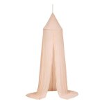 Ciel de lit lili en gaze de coton h 250cm rose - atmosphera cr�ateur dint�rieur