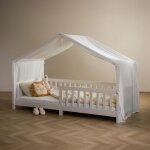 Rideau de lit lian en mousseline 100% coton 125 x 390 cm pour lits cabanes enfants tissu lger et doux ...