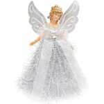 Cimier de sapin - cime de sapin - ange en plastique - 205 cm - dcoration de nol - argent