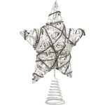 Féérie lights & christmas - cimier pour sapin de noël - 51 x 47 cm - blanc et beige Féérie lights & christmas - cimier pour sapin de noël - 51 x 47 cm - blanc et beige