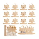 Cintres en bois pour bébé - lot de 10 - design renard - antidérapants - enfant - mixte Cintres en bois pour bébé - lot de 10 - design renard - antidérapants - enfant - mixte