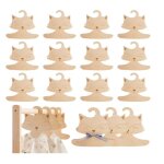 Cintres en bois pour b�b� - lot de 15 - design renard - pour chambre denfant - mixte - bois massif