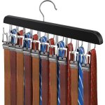 Cintre de ceinture - organisateur en bois - 20 crochets - rotatif - durable - gain de place Cintre de ceinture - organisateur en bois - 20 crochets - rotatif - durable - gain de place