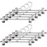 Cintre mtal acier inoxydable inox avec pinces lot de 10 pice porte vtement