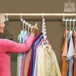 Cintre multiple - save space hanger - pack de 8 - plastique - blanc - design contemporain