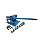 Cintreuse plieuse - presse  cintrer manuelle fer plat et rond avec 7 adaptateurs - equipement express ...