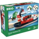 Circuit dactivits portuaires en bois brio - coffret complet 16 pices - ravensburger - ds 3 ans