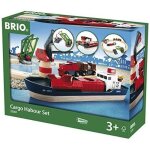 Circuit dactivits portuaires brio 33061 - jouet premier ge avec navire porte - conteneurs train  pile ...