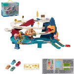 Circuit enfant dinosaure avec 4 voitures jouets 33 pi�ces facile � assembler cadeau gar�on fille 3 - ...