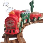 Circuit de train �lectrique - jouet - 7 rails - jouets - 3 trains - couleurs vives - pour enfants de ...