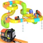 Circuit voiture enfant 167pcs magn�tique trains jouet �ducatif 3d assemblage s�curis� anti - bpa cr�atif ...