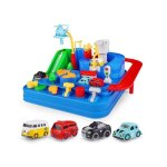 Circuit voiture enfant - tricky bille - 3 mini voitures - jeux �ducatifs - 8 d�fis diff�rents